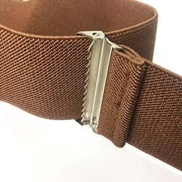 Moulen Men's X-Back 2 Inches Wide Heavy Duty Clips Adjustable Suspenders, Navy