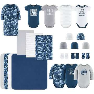 Peanutshell Baby Boys Layette Gift Set - Camo