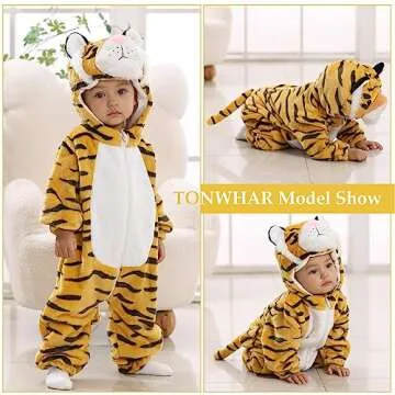 TONWHAR Baby Animal Onesie Costume for Halloween Fun