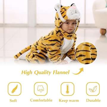 TONWHAR Baby Animal Onesie Costume for Halloween Fun