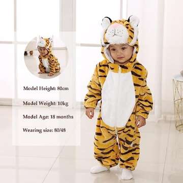 TONWHAR Baby Animal Onesie Costume for Halloween Fun