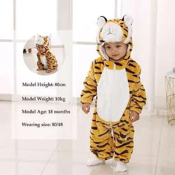 TONWHAR Baby Animal Onesie Costume for Halloween Fun