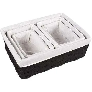 Juvale Wicker Nesting Baskets Set for Stylish Organization
