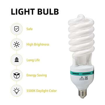 Softbox Lighting Kit Photography Studio Continuous Lighting Equipment 20x 27 inch & E27 150W Bulbs 5500K Photo Equipment for Model Portraits Advertising Video Shooting Photography