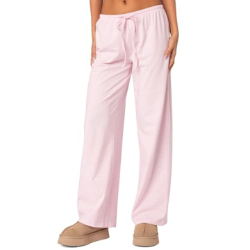 LONGBIDA Pajamas Pants for Women - Soft Elastic Waist Sleepwear with Pockets