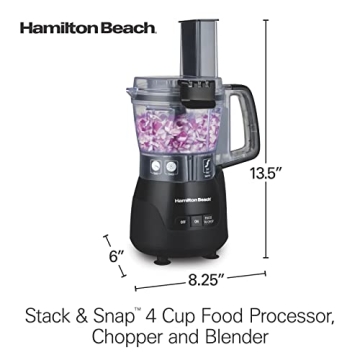 Hamilton Beach 4-Cup Mini Food Processor for Easy Slicing