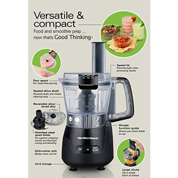 Hamilton Beach 4-Cup Mini Food Processor for Easy Slicing