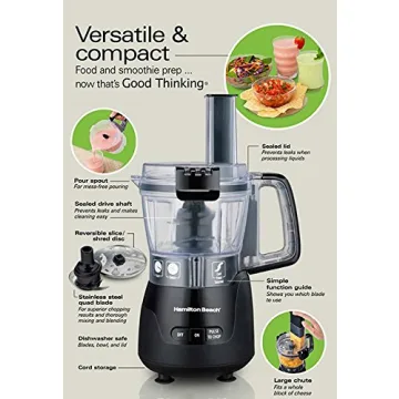 Hamilton Beach 4-Cup Mini Food Processor for Easy Slicing