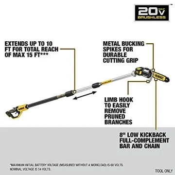 DEWALT 20V MAX XR Brushless Cordless Pole Saw
