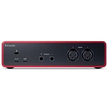 Focusrite Scarlett 2i2 4th Gen 2x2 USB Audio Interface Bundle with 2x H&A 6' XLR Cables, For PC & MAC, Great for Music Recording and Podcast (3 Items)