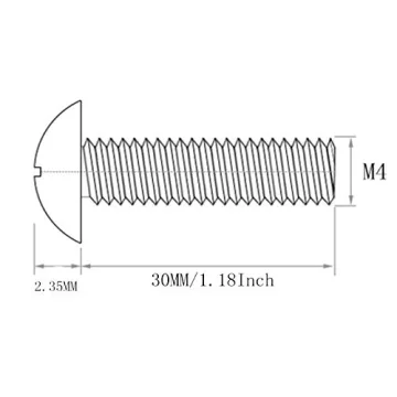 Premium Metric M4 Drawer Pull Handle Screws 50pcs