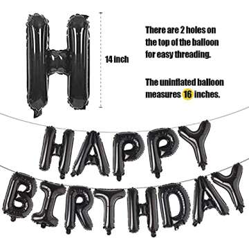Happy Birthday Balloon Banner for Kids & Celebrations