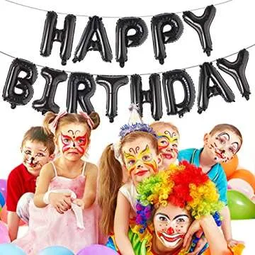 Happy Birthday Balloon Banner for Kids & Celebrations