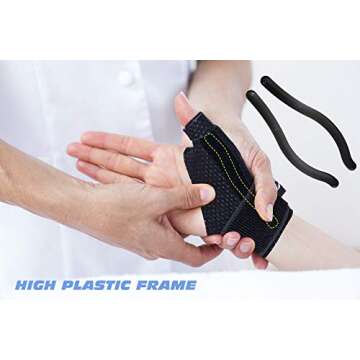 Dr.Welland Reversible Thumb & Wrist Stabilizer splint for BlackBerry Thumb, Trigger Finger, Pain Relief, Arthritis, Tendonitis, Sprained and Carpal Tunnel Supporting, Lightweight and Breathable S/M