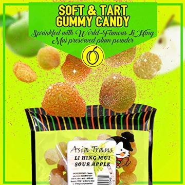Sour Apple Gummies with Li Hing Mui from Hawaii | 2.5 oz