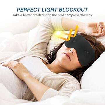 Sysrion Weighted Eye Mask for Sleeping - Weighted , Cold Compress Sleep Mask for Puffiness, Dry Eye & Headache, Men Women Cooling Eye Mask, Perfect Light Block Out