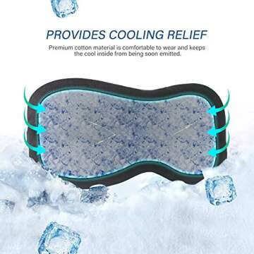 Sysrion Weighted Eye Mask for Sleeping - Weighted , Cold Compress Sleep Mask for Puffiness, Dry Eye & Headache, Men Women Cooling Eye Mask, Perfect Light Block Out