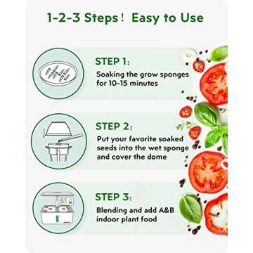 GardenCube 166pcs Hydroponic Pods Kit: Grow Anything Kit with 40 Grow Sponges, 40 Grow Baskets, 40 Grow Domes, 40 Pod Labels, 6 A&B Plant Food - Compatible with Hydroponics Supplies from All Brands