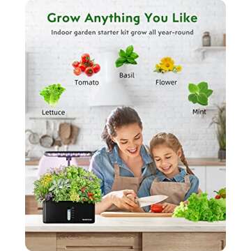 GardenCube 166pcs Hydroponic Pods Kit: Grow Anything Kit with 40 Grow Sponges, 40 Grow Baskets, 40 Grow Domes, 40 Pod Labels, 6 A&B Plant Food - Compatible with Hydroponics Supplies from All Brands