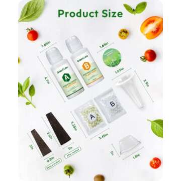 GardenCube 166pcs Hydroponic Pods Kit: Grow Anything Kit with 40 Grow Sponges, 40 Grow Baskets, 40 Grow Domes, 40 Pod Labels, 6 A&B Plant Food - Compatible with Hydroponics Supplies from All Brands