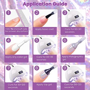 RARJSM Holographic Nail Polish Eco-Friendly Glittering Shine