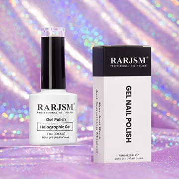 RARJSM Holographic Nail Polish Eco-Friendly Glittering Shine