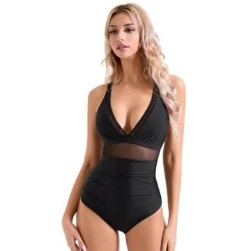 SUUKSESS Slimming Tummy Control One Piece Swimsuit