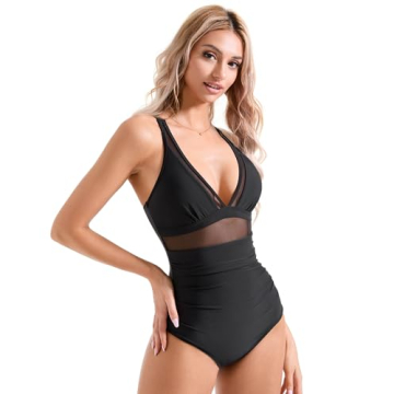 SUUKSESS Slimming Tummy Control One Piece Swimsuit