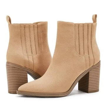 Stylish Women’s Slip On Booties with Comfortable Mid Heel