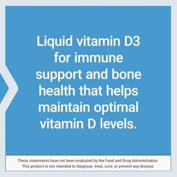 Life Extension Liquid Vitamin D3 (Mint), 50 mcg (2000 IU), Immune System Support, Bone Health, Whole-Body Health, Tasty Peppermint Flavor, Gluten Free, Non-GMO, 29.57 ml