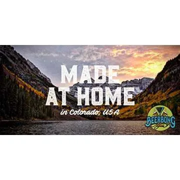 Beer Bong Funnel with Valve - USA Made Extra Long 3ft (36 inch) Tubing Kink-Free + Shotgun Keychain - 40 oz USA Made 100% Recycled Funnel for Beer Drinking Games, College Parties, Spring Break