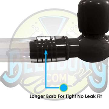 Beer Bong Funnel with Valve - USA Made Extra Long 3ft (36 inch) Tubing Kink-Free + Shotgun Keychain - 40 oz USA Made 100% Recycled Funnel for Beer Drinking Games, College Parties, Spring Break