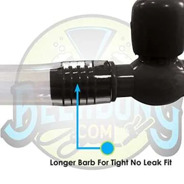 Beer Bong Funnel with Valve - USA Made Extra Long 3ft (36 inch) Tubing Kink-Free + Shotgun Keychain - 40 oz USA Made 100% Recycled Funnel for Beer Drinking Games, College Parties, Spring Break