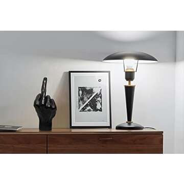 Blowind Silver Polyresin Hand Gesture Desk Statues Finger Sculpture Decor - Silver Personality Finger Practical Joke Halloween Prank Gifts (Personality-Black)