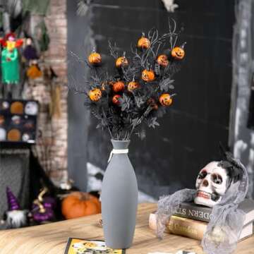 RoseCraft 5PCS Halloween Floral Stems for Festive Decor