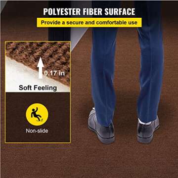 Happybuy Marine Carpet, 6 ft x 13.1 ft Deep Brown Marine Grade Boat Carpet, Marine Carpeting with Soft Cut Pile and Water-Proof TPR Backing, Carpet Roll for Home, Patio, Porch, Deck