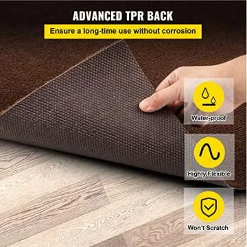 Happybuy Marine Carpet, 6 ft x 13.1 ft Deep Brown Marine Grade Boat Carpet, Marine Carpeting with Soft Cut Pile and Water-Proof TPR Backing, Carpet Roll for Home, Patio, Porch, Deck