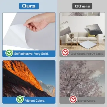 HIRESC 8 Pack Art Acoustic Panels Sound Proof Foam for Walls, 48X32 Inches Decorative Sound Absorbing Panels for Bedroom, Adhesive Included, Lake