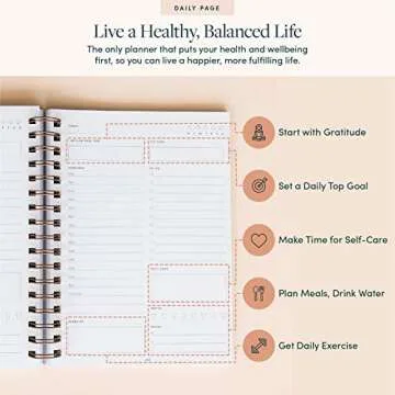 The Self-Care Planner by Simple Self - Undated 6 Month Life Planner - Daily, Monthly, Weekly - Focus...