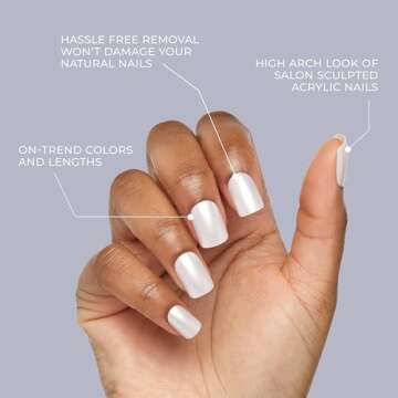 KISS Gel Fantasy Press-On Nails - Pure Love Light Pink