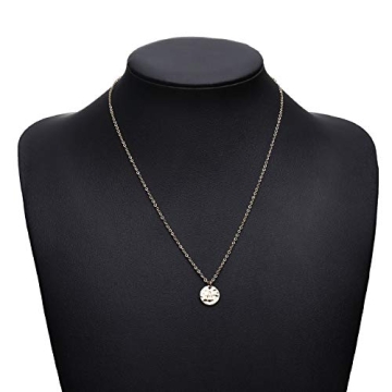 Valloey Rover 14K Gold Initial Coin Necklace for Women