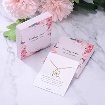 Valloey Rover 14K Gold Initial Coin Necklace for Women