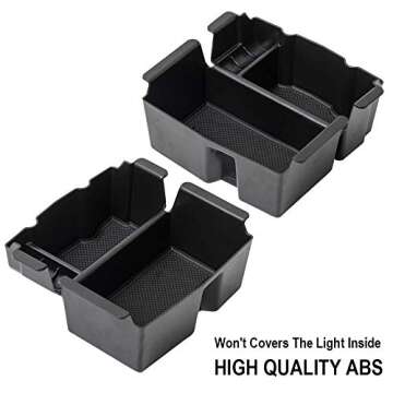 EDBETOS Center Console Organizer Tray Compatible with Jeep Wrangler JL/JLU 2018-2021 2022 2023 2024 Accessories Jeep Gladiator JT Truck 2020-2023 Armrest Storage - Won't Covers The Light Inside