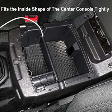 EDBETOS Center Console Organizer Tray Compatible with Jeep Wrangler JL/JLU 2018-2021 2022 2023 2024 Accessories Jeep Gladiator JT Truck 2020-2023 Armrest Storage - Won't Covers The Light Inside