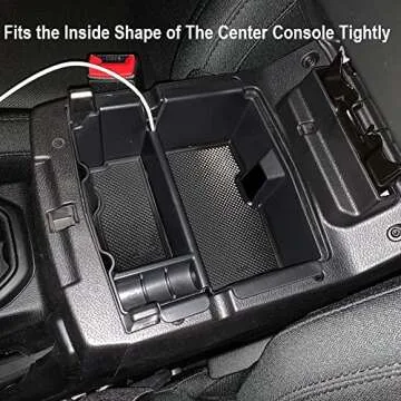 EDBETOS Center Console Organizer Tray Compatible with Jeep Wrangler JL/JLU 2018-2021 2022 2023 2024 Accessories Jeep Gladiator JT Truck 2020-2023 Armrest Storage - Won't Covers The Light Inside