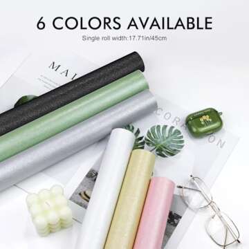 Biyoee Silver Grey Wallpaper Peel and Stick Contact Paper 17.7" X 120"Self Adhesive Embossed Silver Grey Contact Paper Removable Kitchen Wallpaper Vinyl Roll Textured Wallpaper Cabinet Shelf Paper