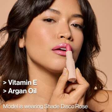 wet n wild Mega Last Rich Satin Lip Color, Rich Creamy Color with Satin Finish, Infused with Vitamin E & Moisturizing Argan Oil, Lightweight, Silky-Smooth, Vegan & Cruelty-Free - Disco Rose