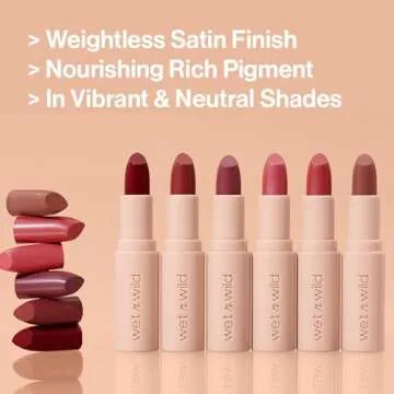 wet n wild Mega Last Rich Satin Lip Color, Rich Creamy Color with Satin Finish, Infused with Vitamin E & Moisturizing Argan Oil, Lightweight, Silky-Smooth, Vegan & Cruelty-Free - Disco Rose