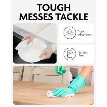 Fantasticlean Microfiber Cloths on a Roll, 75 Pack