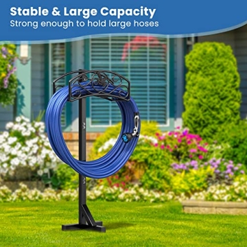 Kesfitt Garden Hose Holder Strong Durable Freestanding Rack